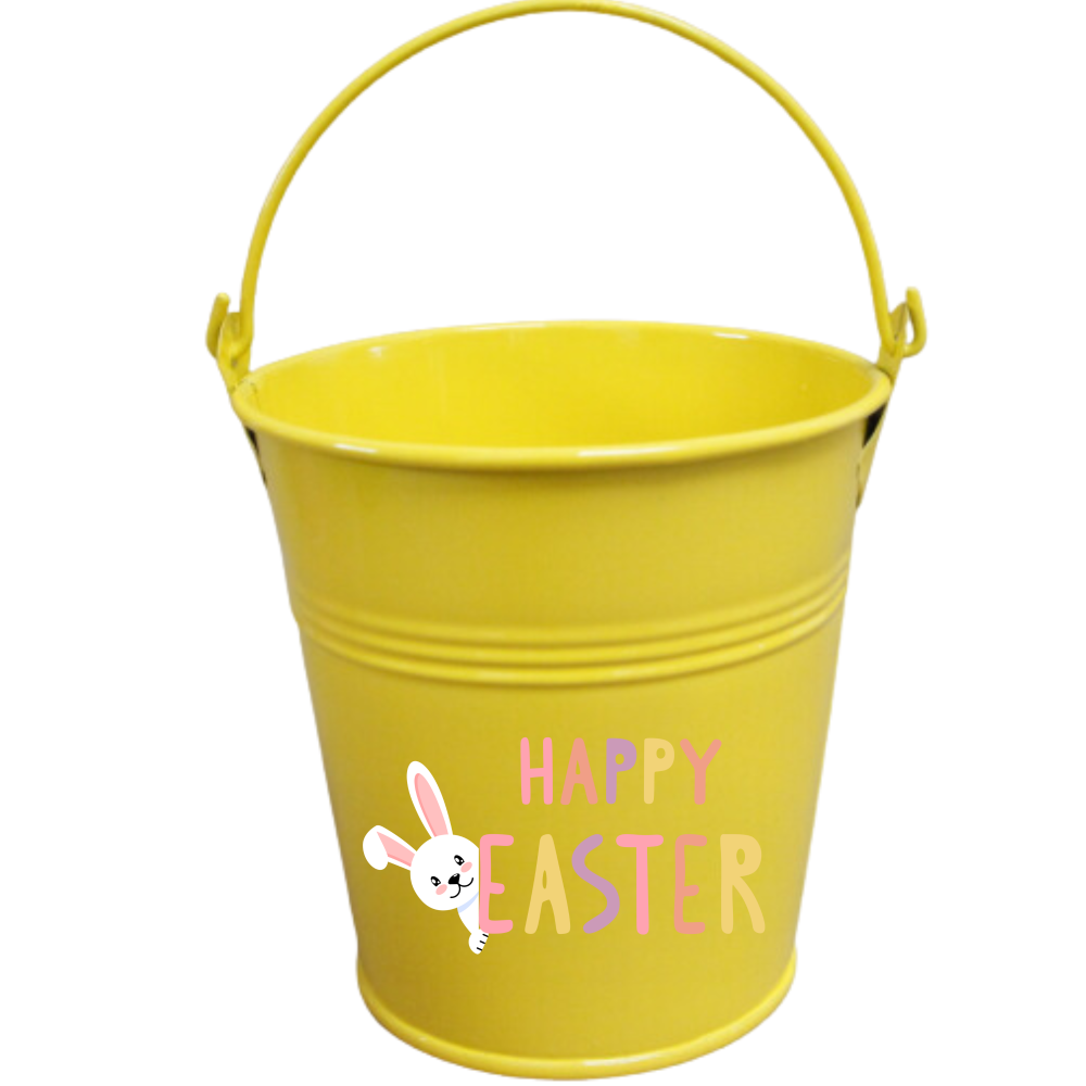 Easter Bucket With Logo | Yellow Bucket